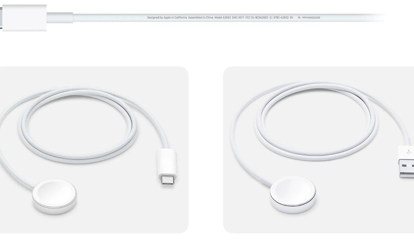 Official Apple Watch chargers. (Image: Apple)