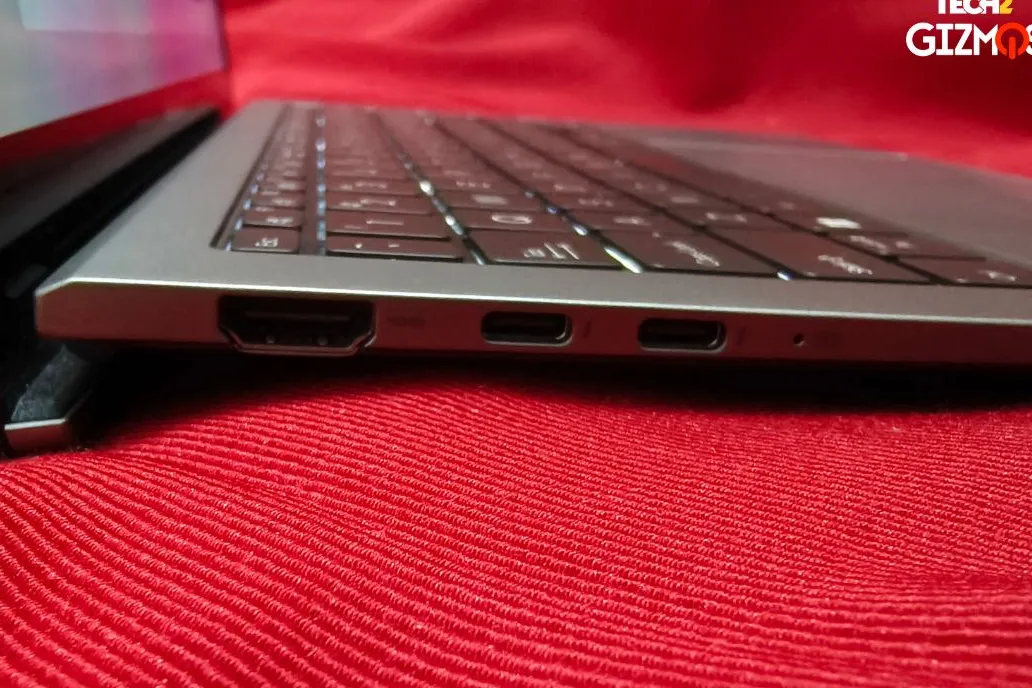 You have a slew of ports even on a laptop as thin as this